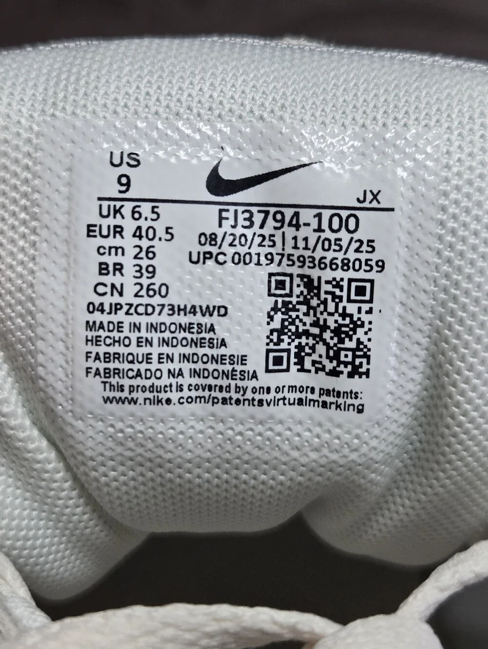 Nike AL8 Women's Running Shoes Sail / Light Bone Size 9 (FJ3794 100) New In Box